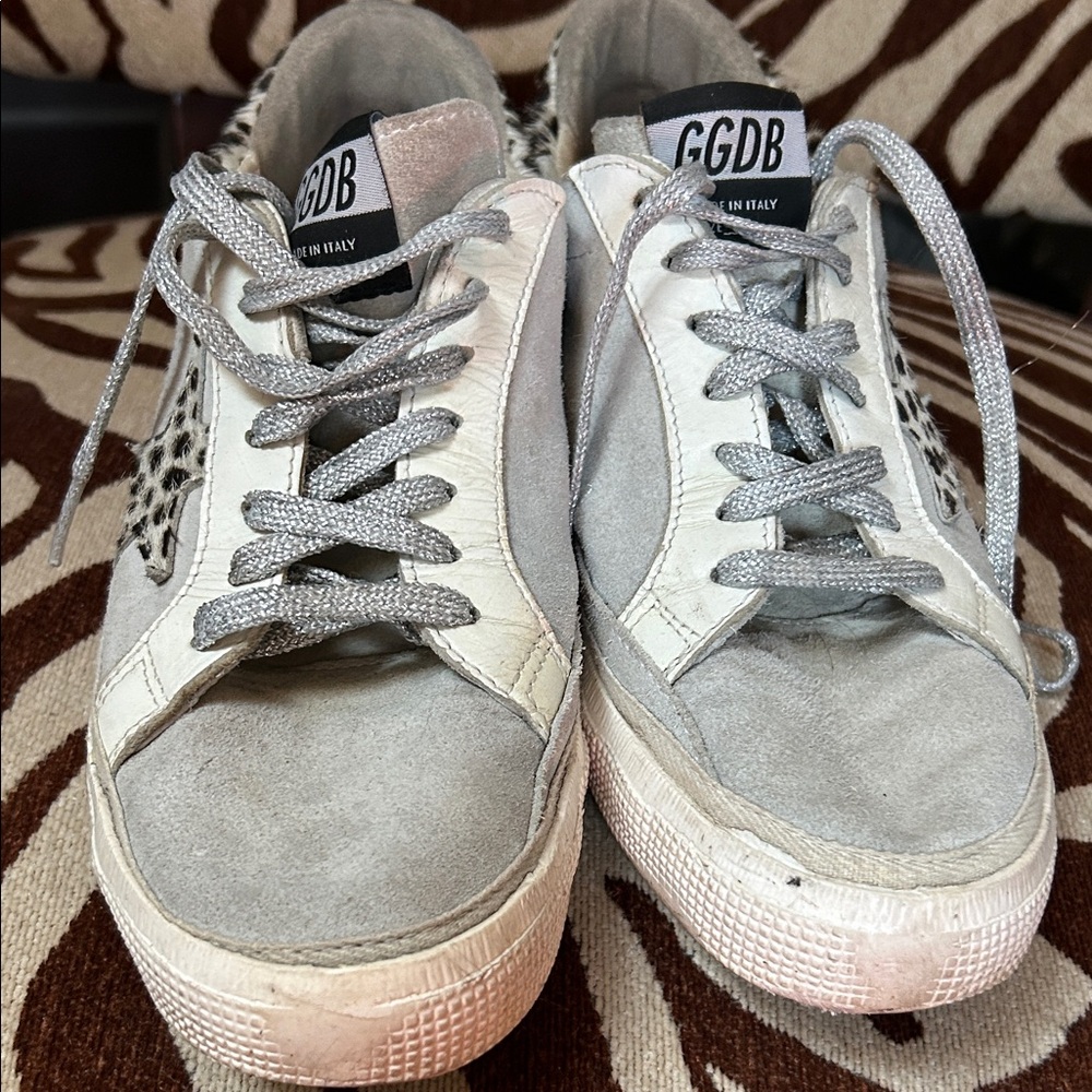 Golden Goose Gray and White Sneakers - Picture 7 of 10